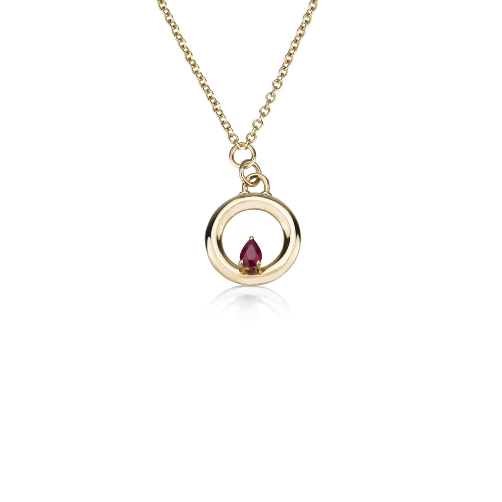 A Circle & A Ruby Necklace