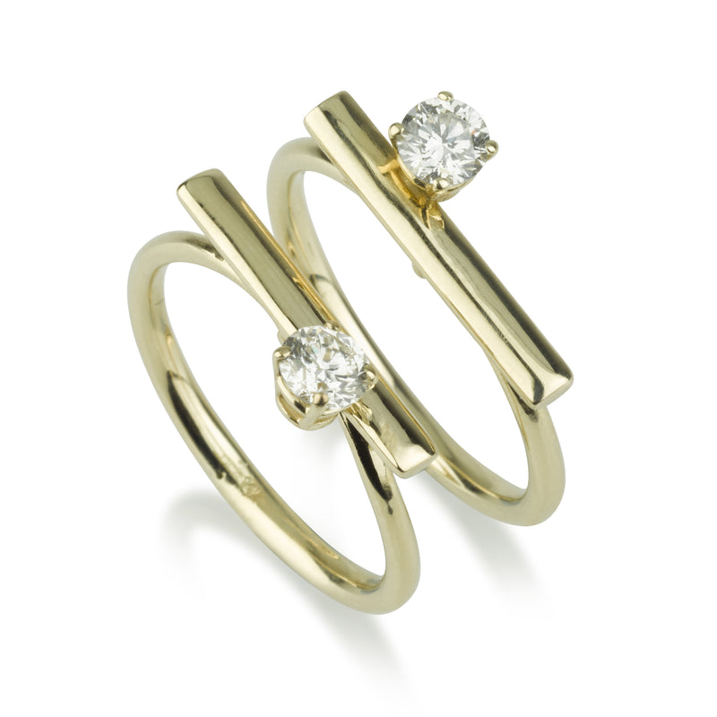 Iconic Line Rings - Diamond Set