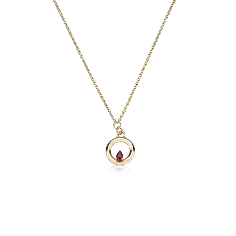 A Circle & A Ruby Necklace