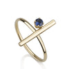 Vertical Ring - Sapphire