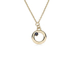 A Circle & A Sapphire Necklace