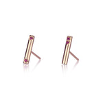 Tiny Gold Lines With Rubies