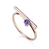 Line Ring - Blue Sapphire