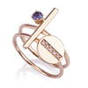 L&C Ring Set - Sapphire & Diamonds